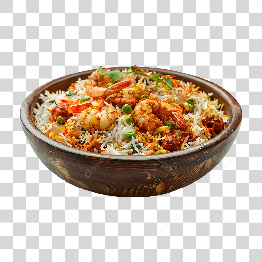 Vasilha com Porção de Camarão PNG Transparente