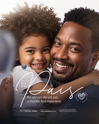 Feliz Dia Dos Pais 11 de Agosto Social Media PSD Editável