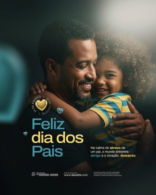 Feliz Dia Dos Pais 11 de Agosto Social Media PSD Editável