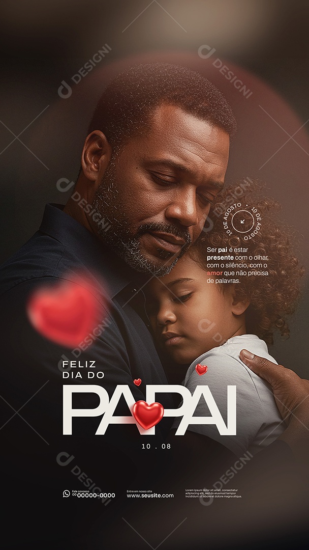 Story Feliz Dia Dos Pais 11 de Agosto Social Media PSD Editável