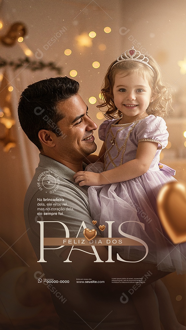 Story Feliz Dia Dos Pais 11 de Agosto Social Media PSD Editável