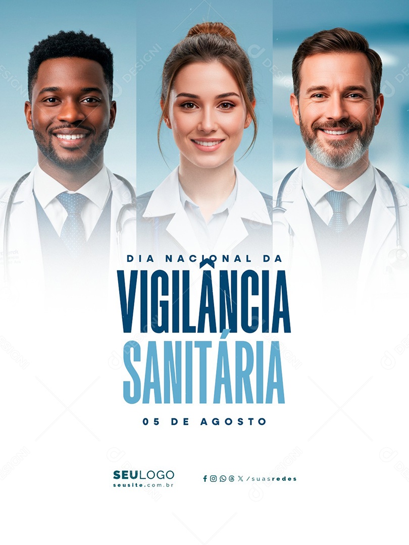 Dia Nacional da Vigilância Sanitária 05 de Agosto Social Media PSD Editável