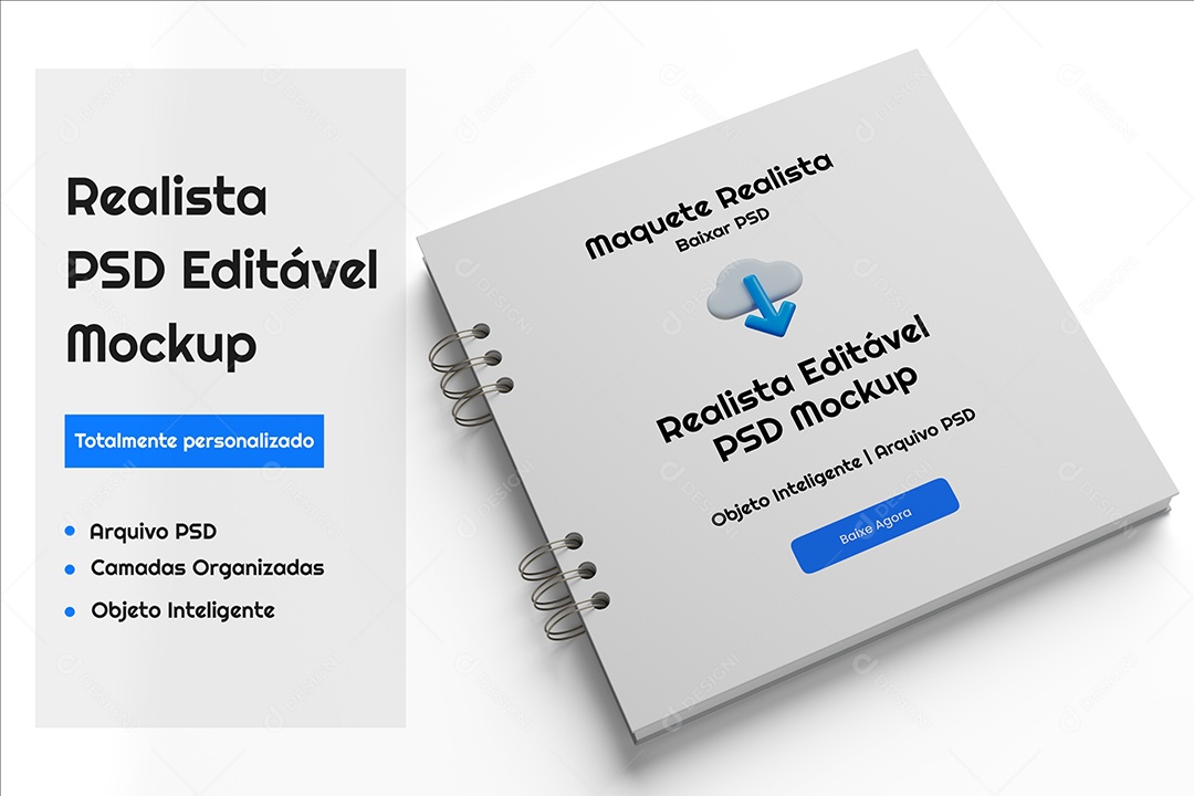 Mockup De Bloco De Notas PSD Editável