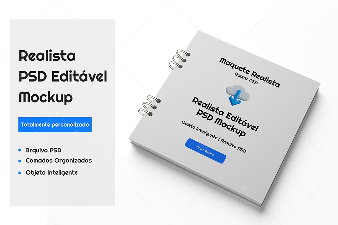 Mockup De Bloco De Notas PSD Editável
