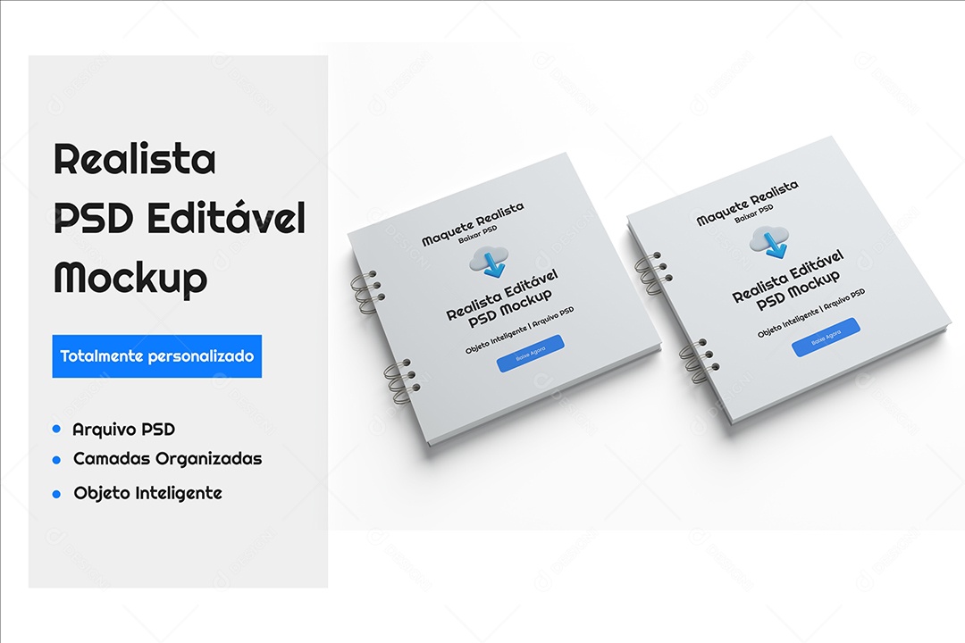 Mockup De Bloco De Notas PSD Editável