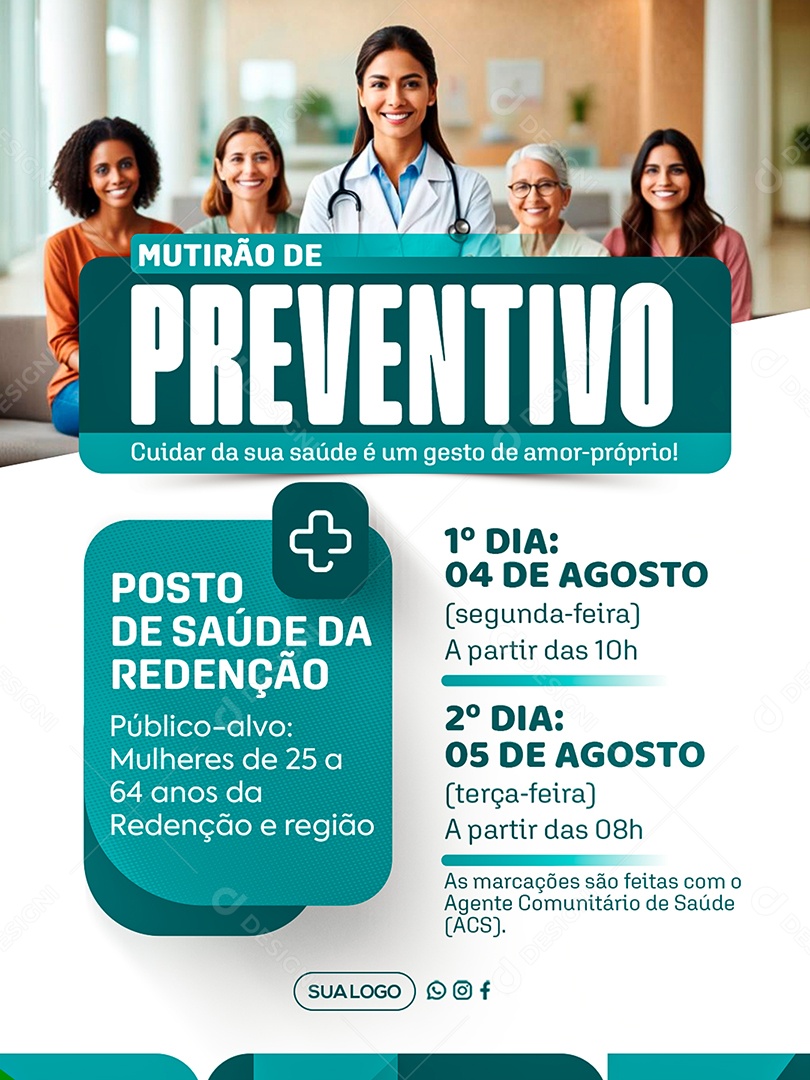 Posto de Saúde Mutirão Preventivo Social Media PSD Ecoável