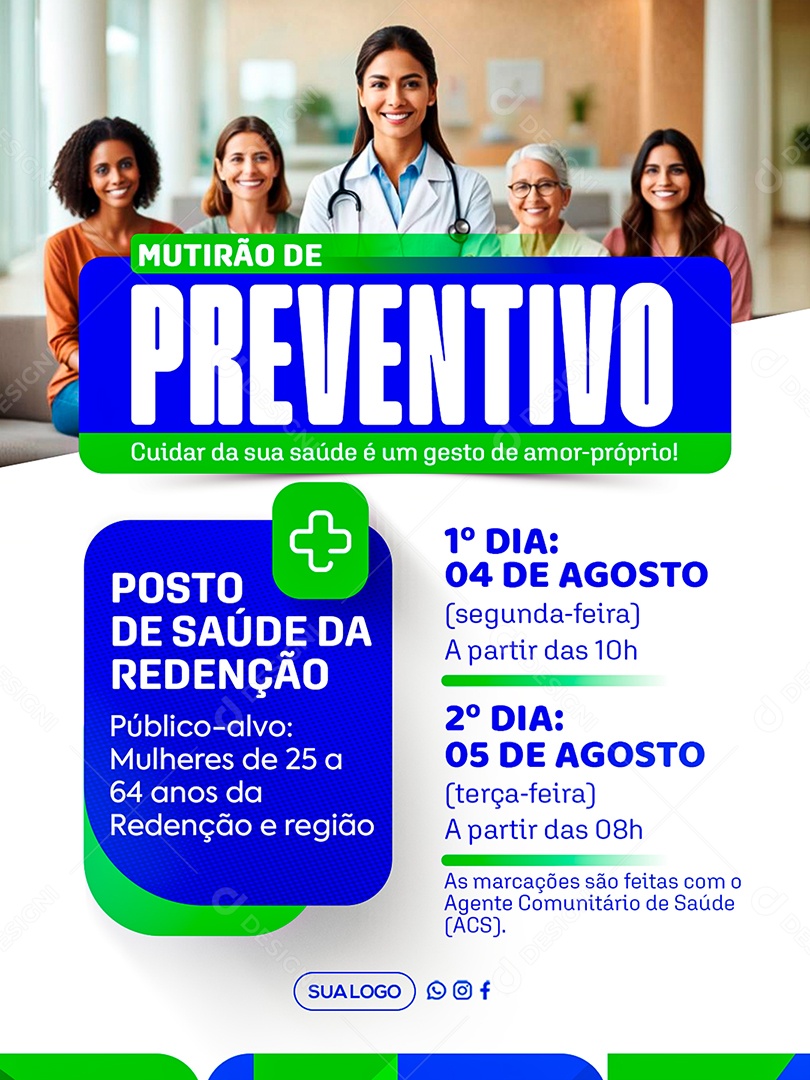 Posto de Saúde Mutirão Preventivo Social Media PSD Ecoável