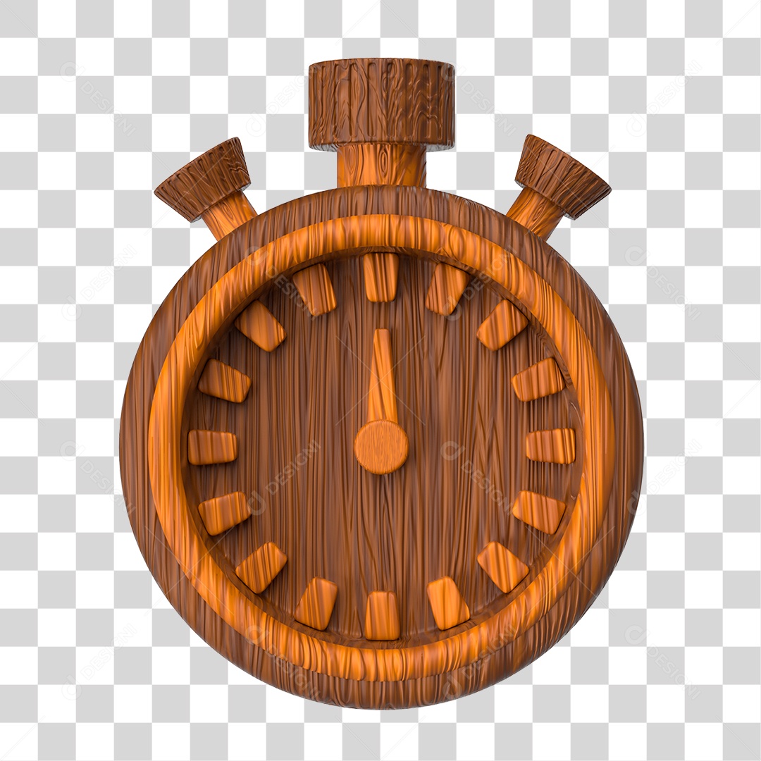 Elemento 3D Cronômetro Temporizador PNG Transparente