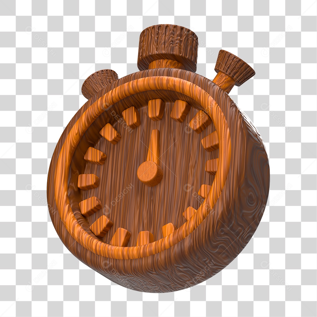Elemento 3D Cronômetro Temporizador PNG Transparente