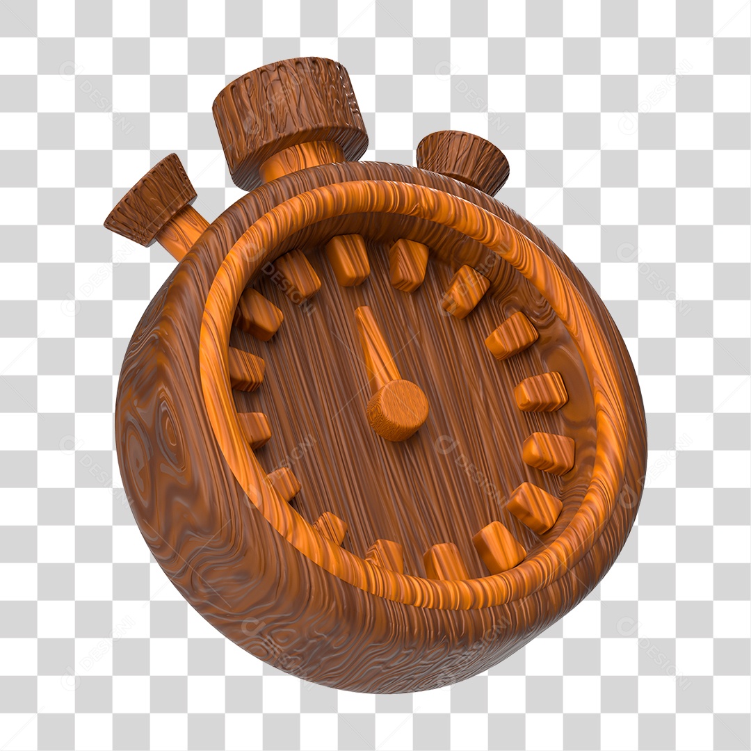 Elemento 3D Cronômetro Temporizador PNG Transparente