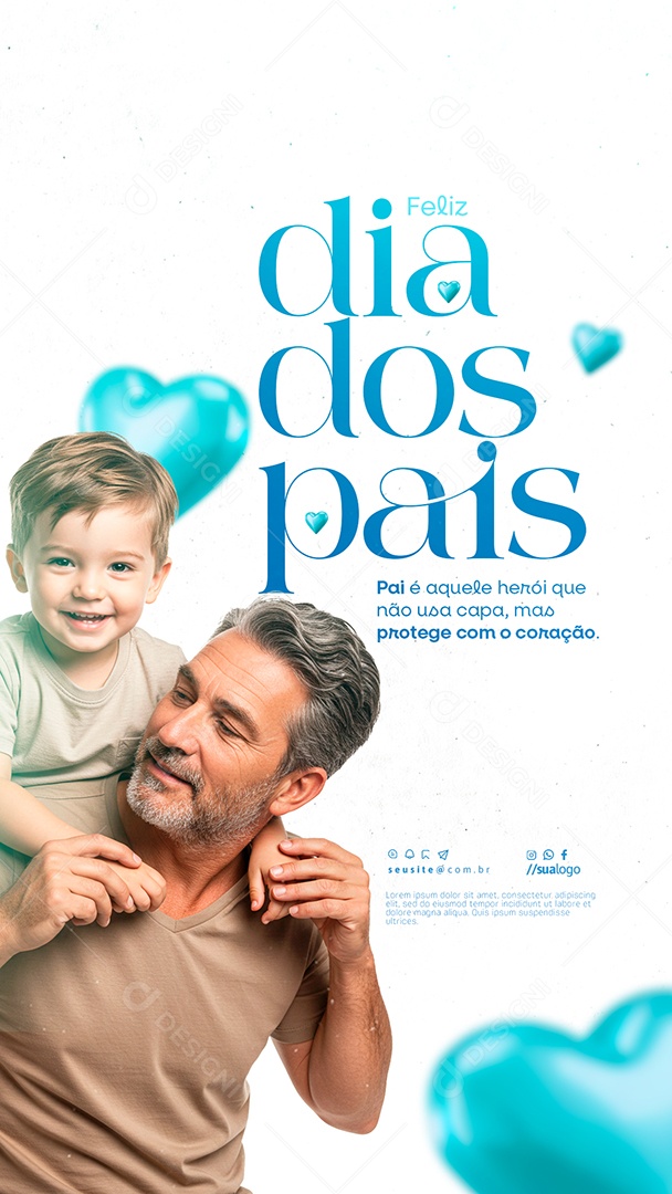 Story Feliz Dia Dos Pais 11 de Agosto Social Media PSD Editável