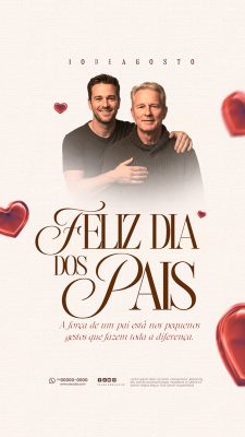 Story Feliz Dia Dos Pais 11 de Agosto Social Media PSD Editável
