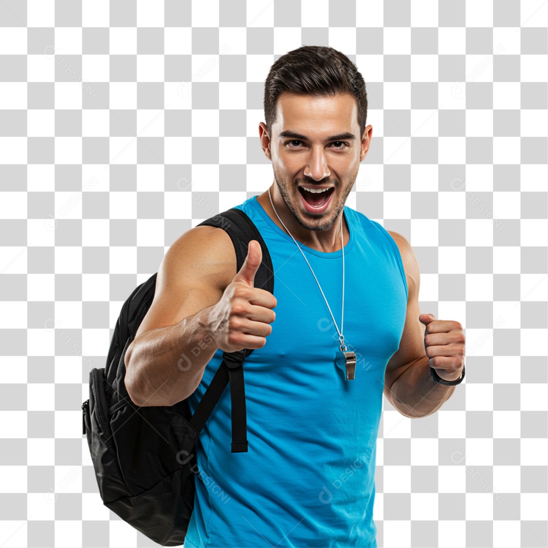 Personal Trainer Academia PNG Transparente