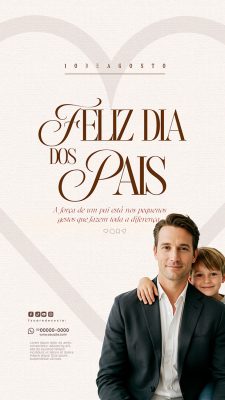 Story Feliz Dia Dos Pais 11 de Agosto Social Media PSD Editável