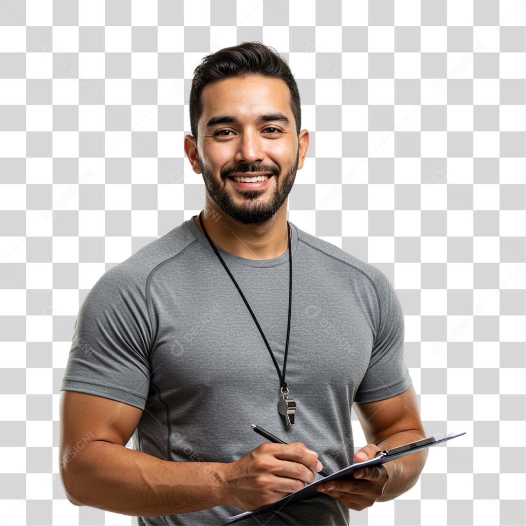 Personal Trainer Academia PNG Transparente