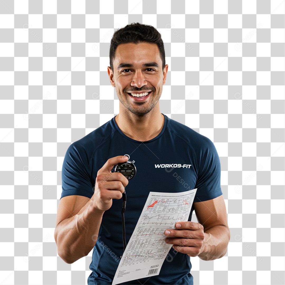 Personal Trainer Academia PNG Transparente