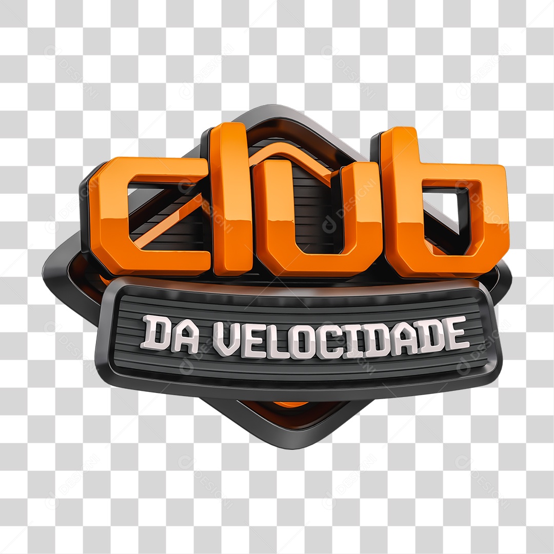 Selo 3D Club da Velocidade PNG Transparente