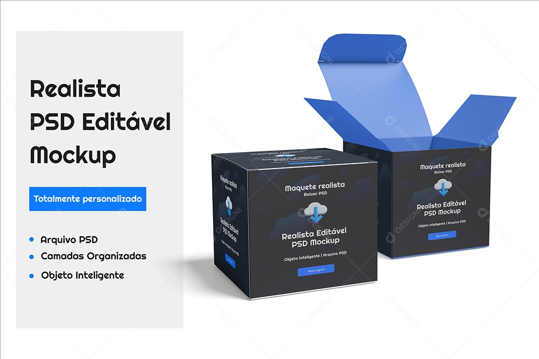 Mockup De Caixa PSD Editável