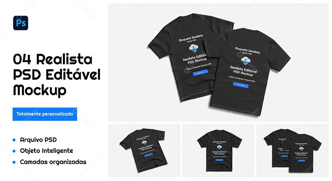 Mockup De Camiseta PSD Editável