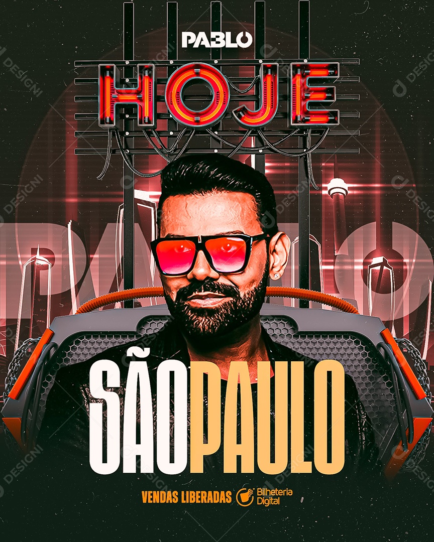 Feed Flyer Hoje São Paulo Pablo Social Media PSD Editável