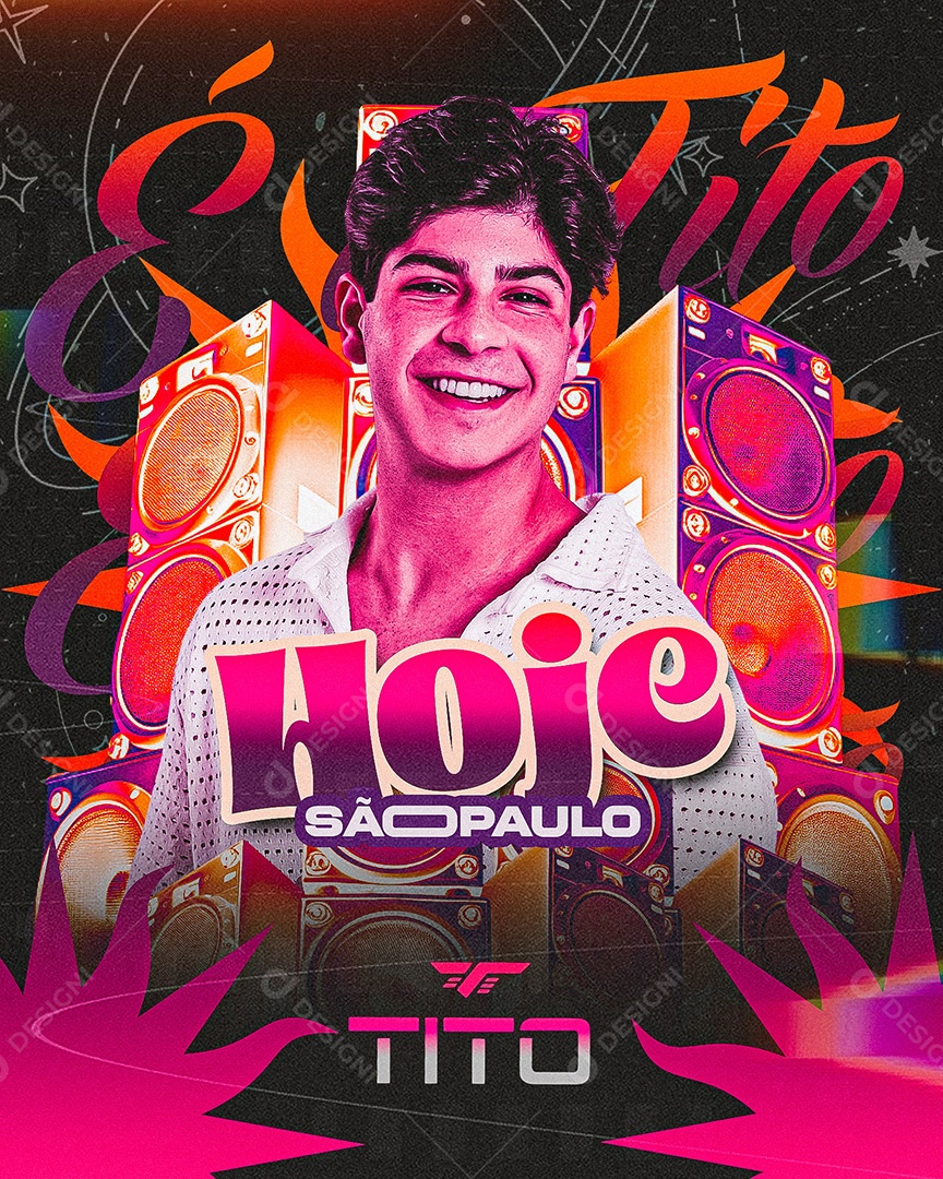 Feed Flyer Hoje São Paulo Tito Social Media PSD Editável