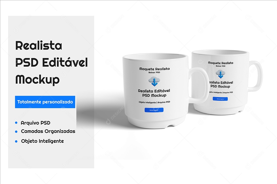 Mockup De Caneca PSD Editável