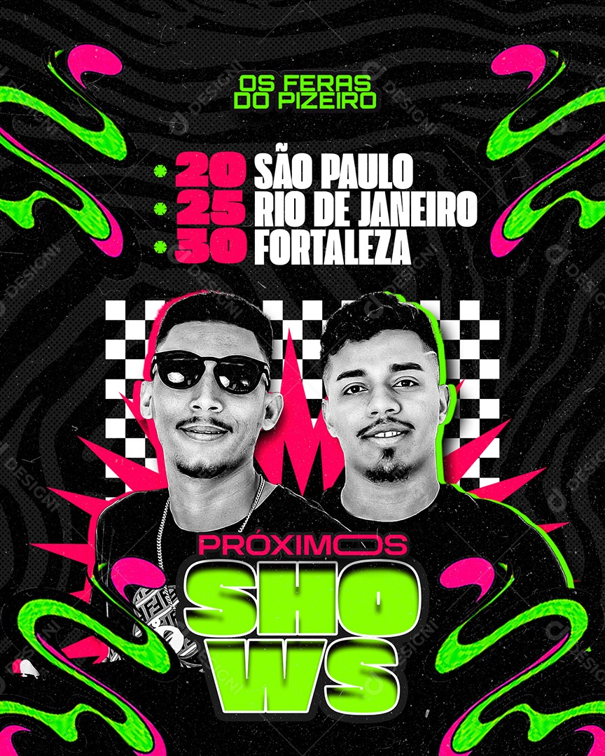 Feed Flyer Próximos Shows Social Media PSD Editável