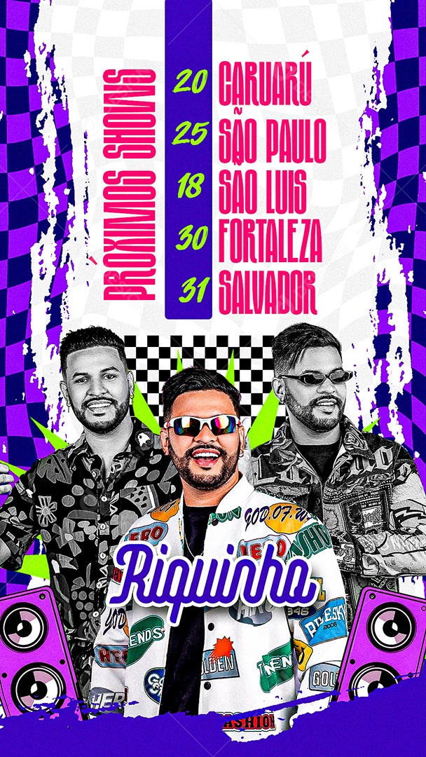 Story Flyer Agenda de Shows Riquinha Social Media PSD Editável