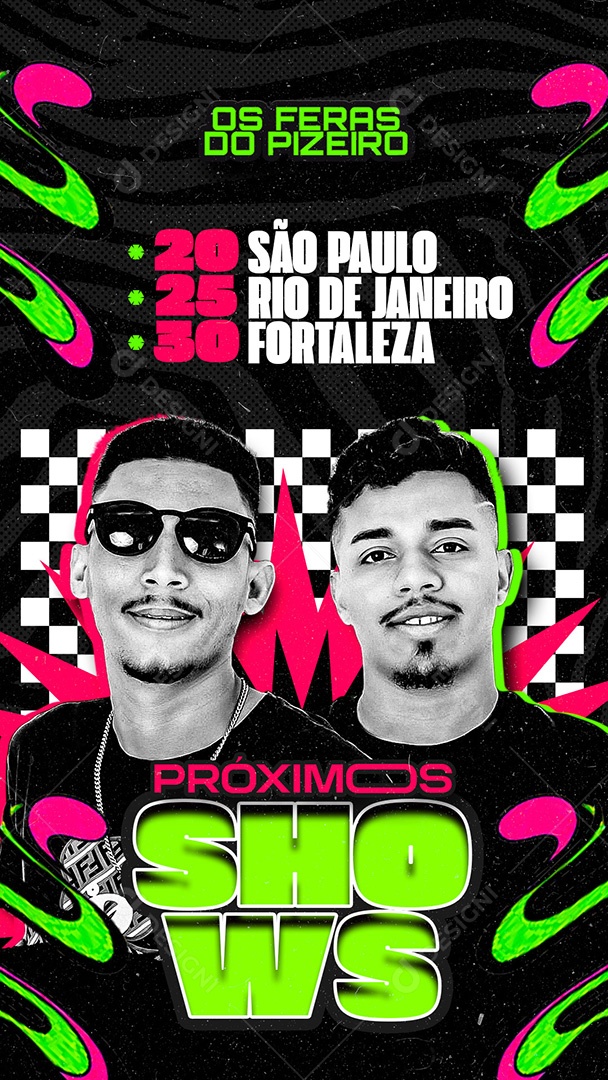 Story Flyer Próximos Shows Social Media PSD Editável