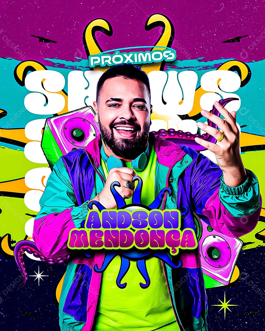 Feed Flyer Próximos Shows Andson Mendonça Social Media PSD Editável