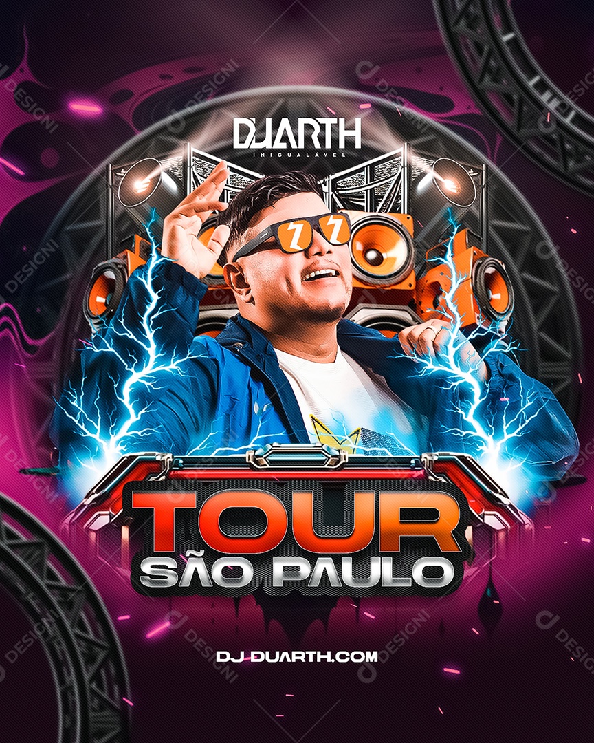 Feed Flyer Tour São Paulo Social Media PSD Editável