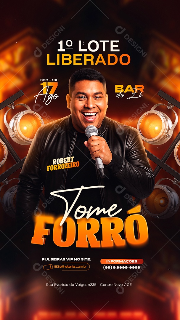 Story Flyer Tome Forró Social Media PSD Editável