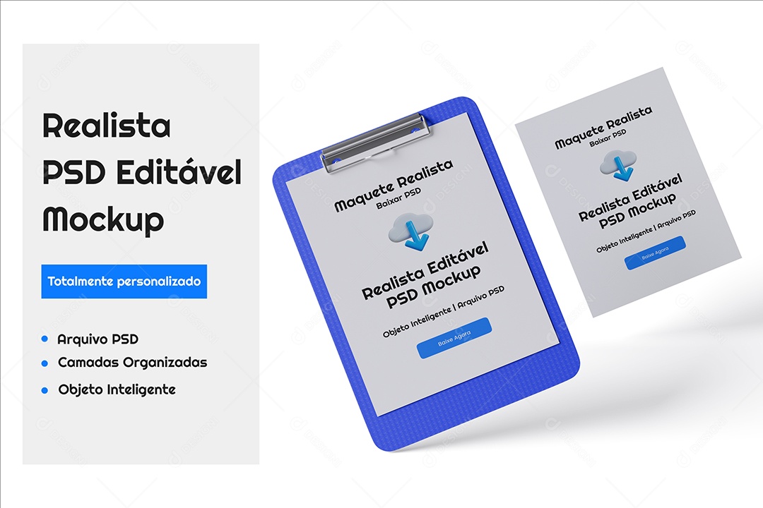 Mockup De Prancheta Físcal PSD Editável