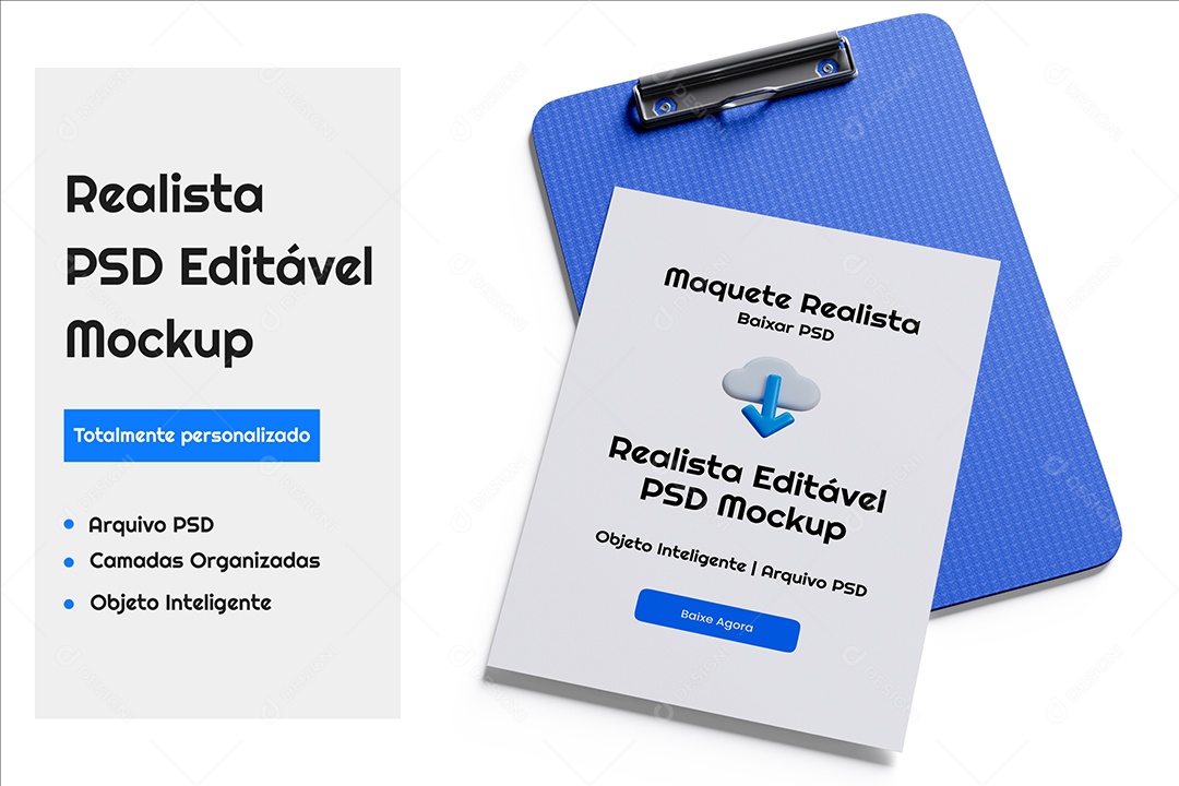 Mockup De Prancheta Físcal PSD Editável