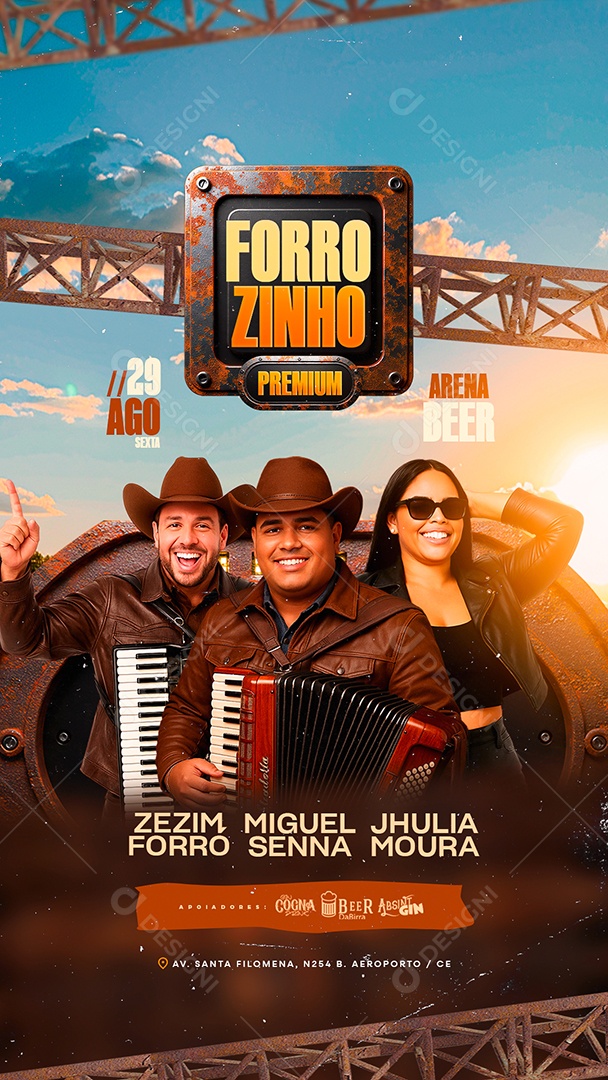 Story Flyer Forrozinho Premium Social Media PSD Editável