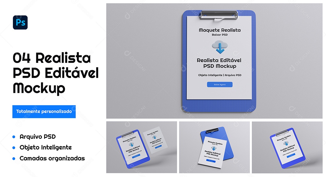 Mockup De Prancheta Físcal PSD Editável