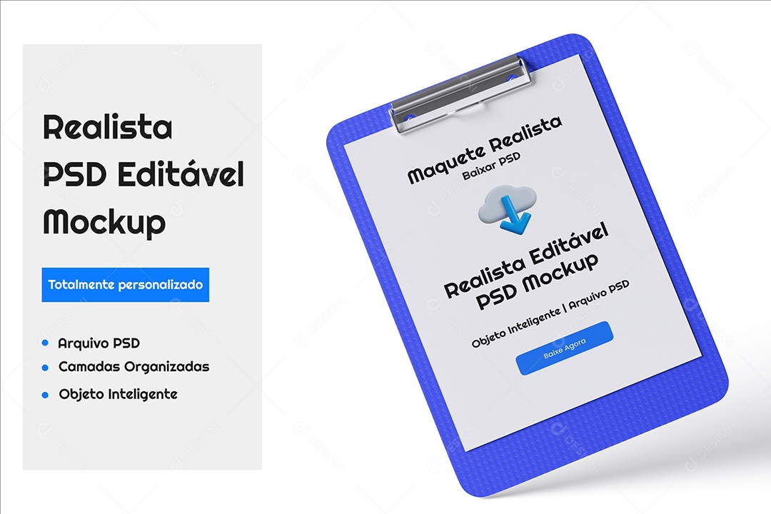 Mockup De Prancheta Físcal PSD Editável