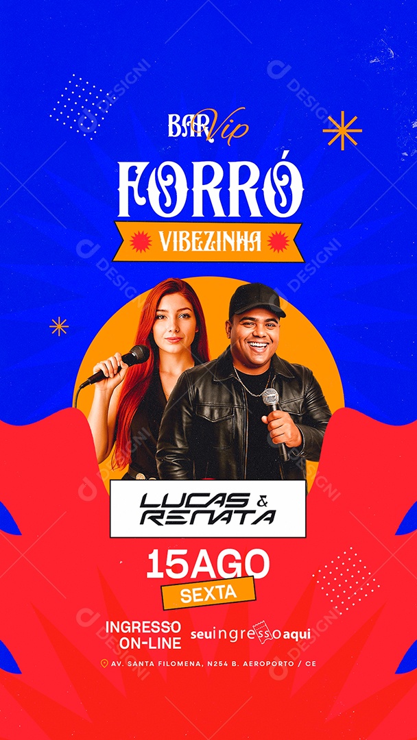 Story Flyer Forró Vibezinha Social Media PSD Editável
