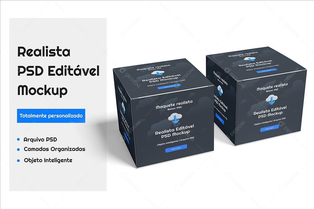 Mockup De Caixa PSD Editável