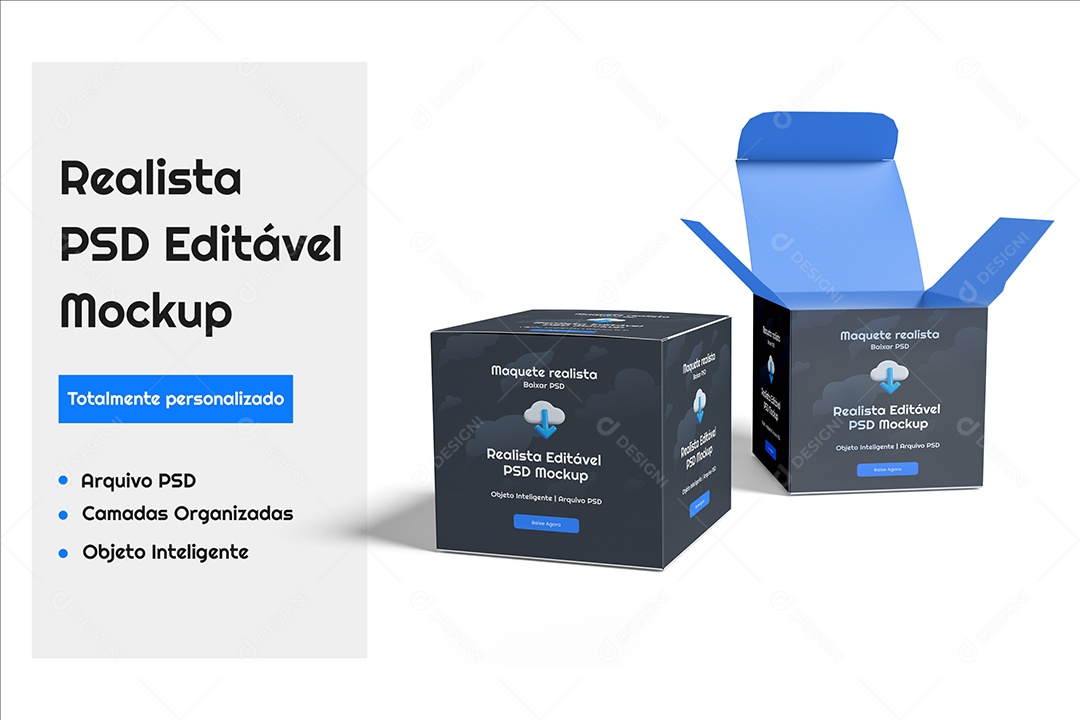 Mockup De Caixa PSD Editável