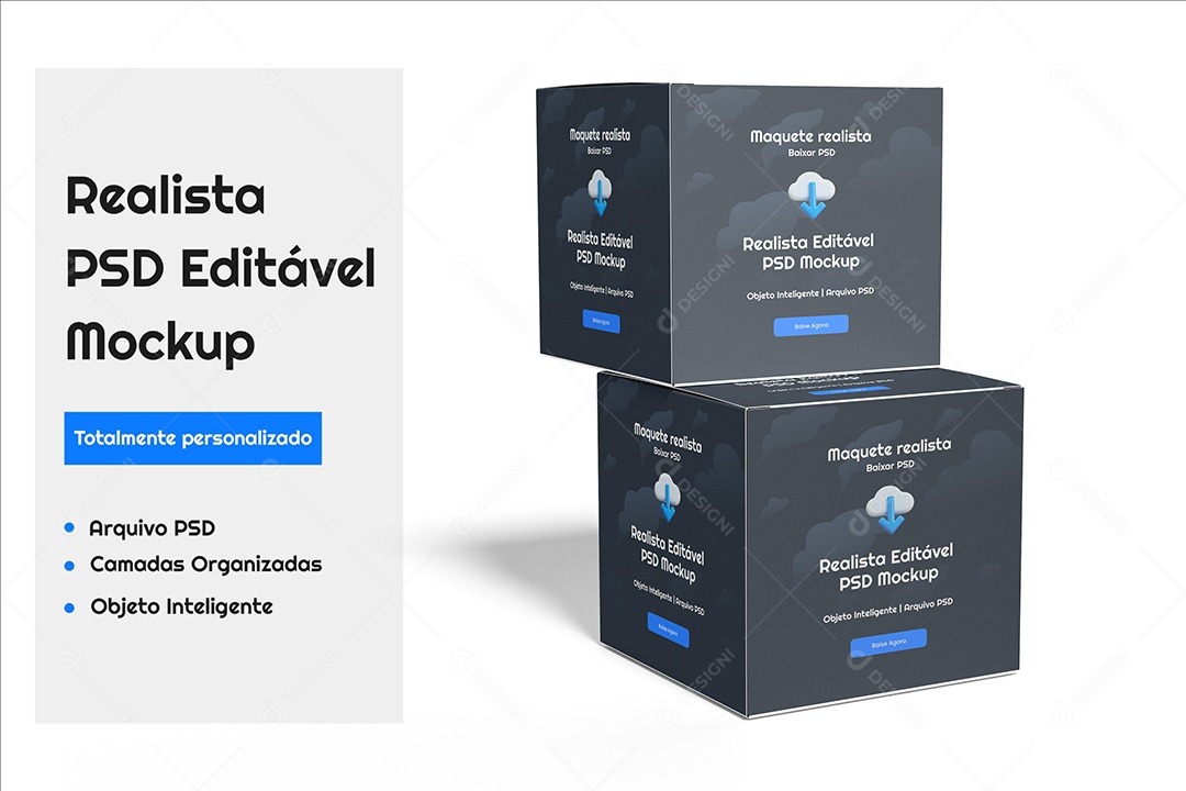 Mockup De Caixa PSD Editável