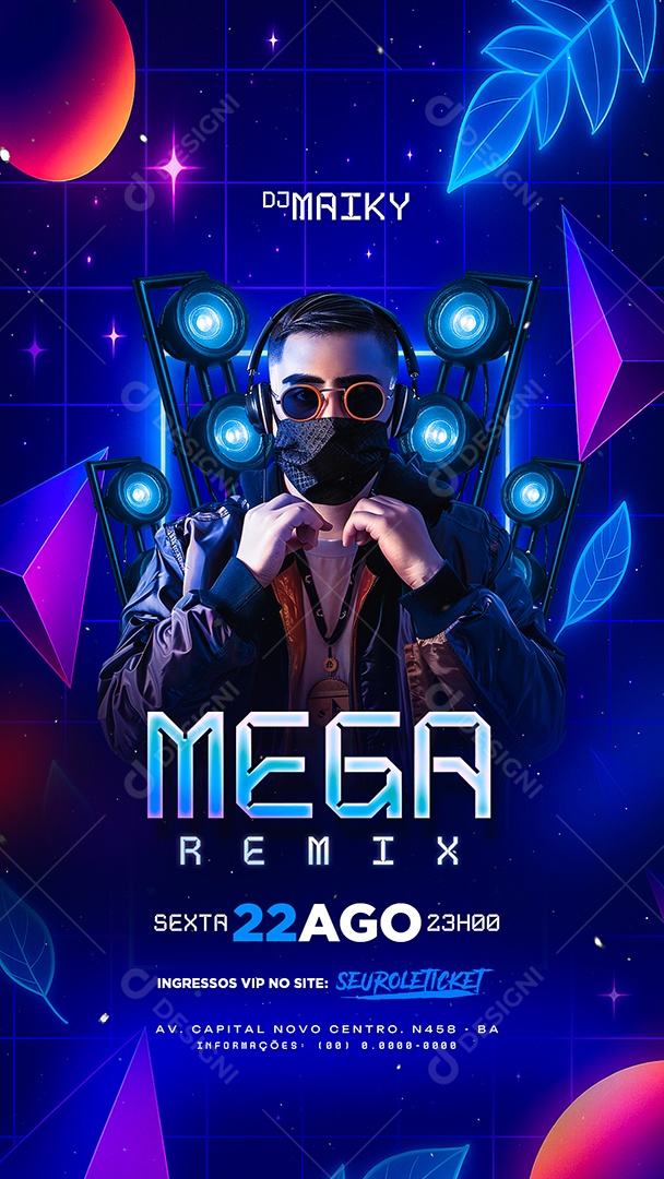 Story Flyer Mega Remix Social Media PSD Editável