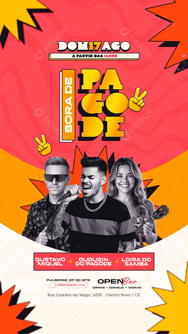 Story Flyer Bora de Pagode Social Media PSD Editável