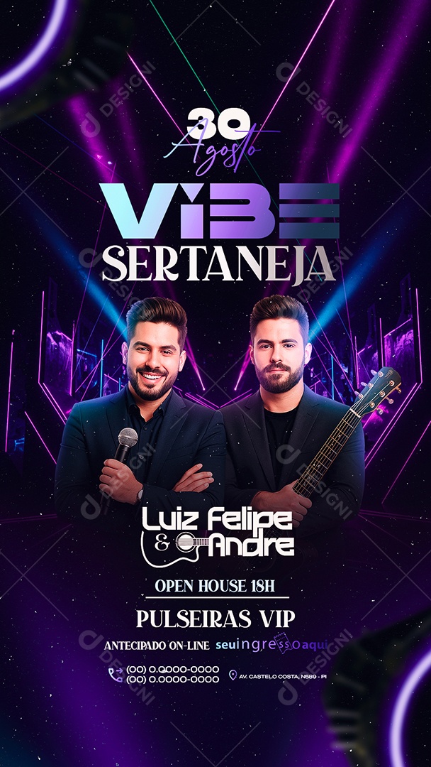 Story Flyer Vibe Sertaneja Social Media PSD Editável