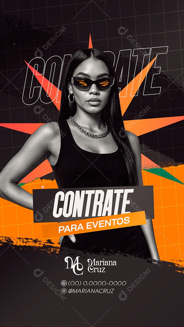 Story Flyer Contrate Para Eventos Social Media PSD Editável