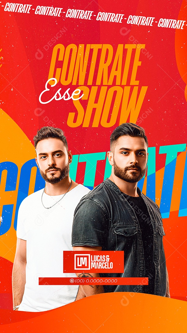 Story Flyer Contrate Esse Show Social Media PSD Editável