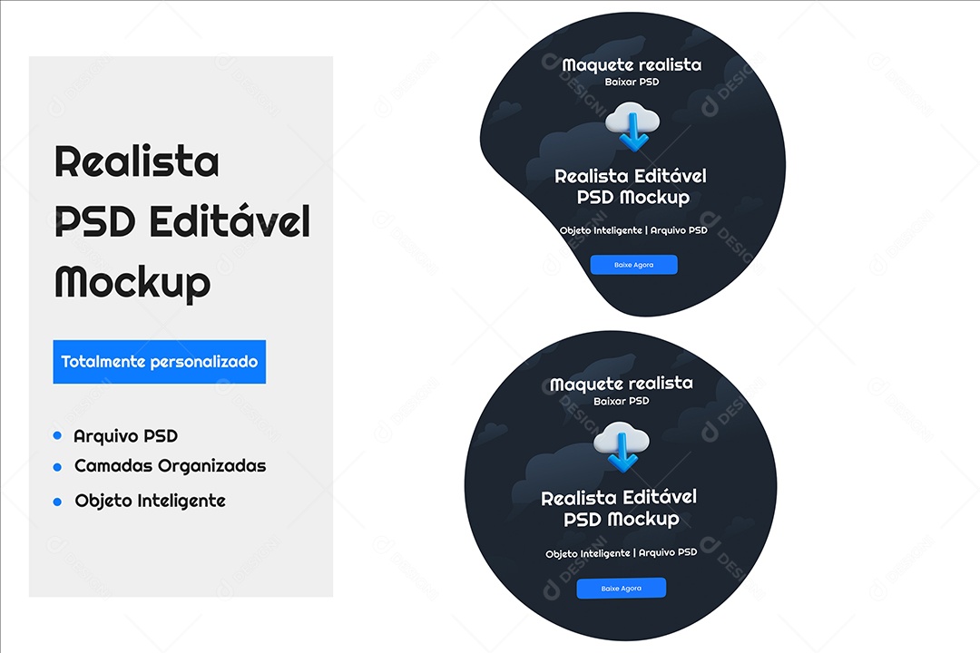 Mockup Adesivo PSD Editável