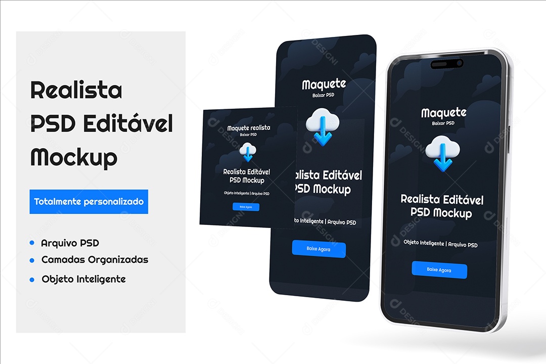 Mockup De Iphone Celular PSD Editável