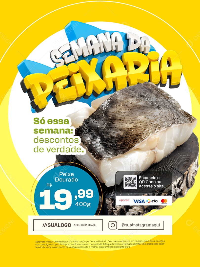 Semana da Peixaria Só Essa Semana Social Media PSD Editável