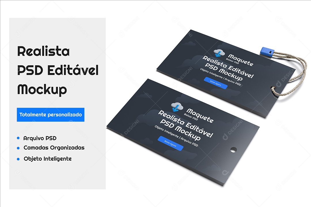 Mockup De Etiqueta PSD Editável